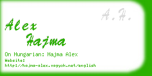 alex hajma business card